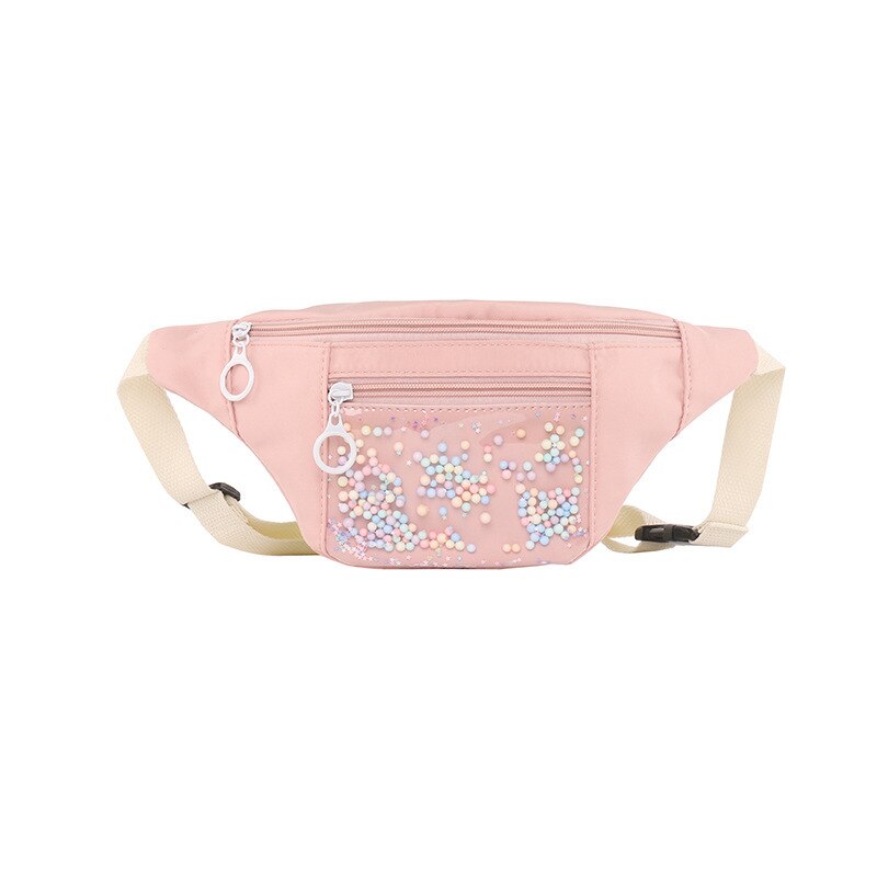 Giappone delle donne di stile della cinghia del sacchetto trasparente borsa di tela petto casuale movimento delle donne sacchetti di spalla di proprietà della chiusura lampo del sacchetto crossbody borse: Colore rosa