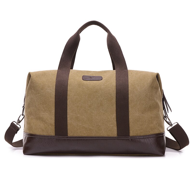 Bolsas de viaje de lona de gran capacidad para hombre, bolso de mano para equipaje, portátil, para fin de semana, XA136M: Khaki