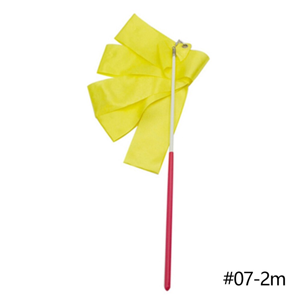 Gymnastics Dance Ribbon - 2M/4M - Rhythmic Art Streamer Twirling Rod Stick: 07