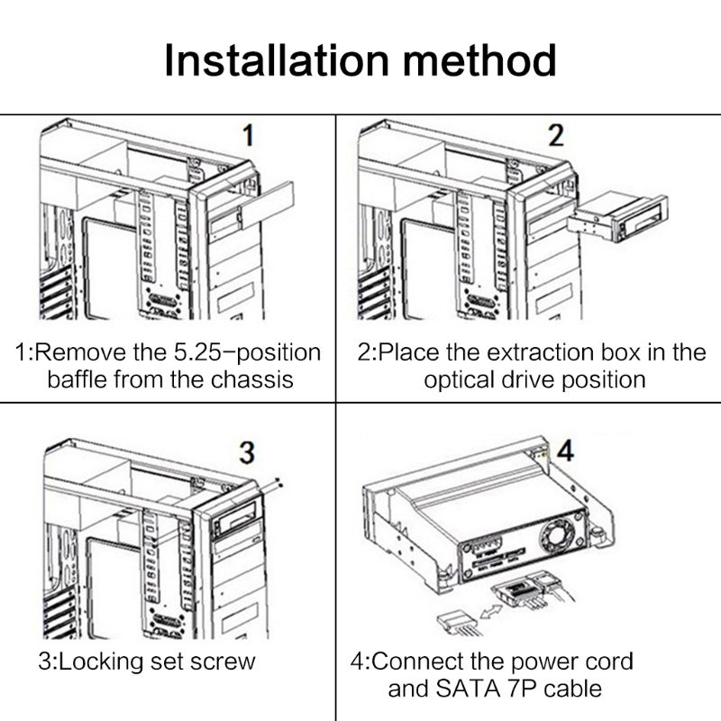SATA Internal Tray-less Mobile Rack for 2.5\" or 3.5\" SSD HDD Hard Drive Backplane Enclosure
