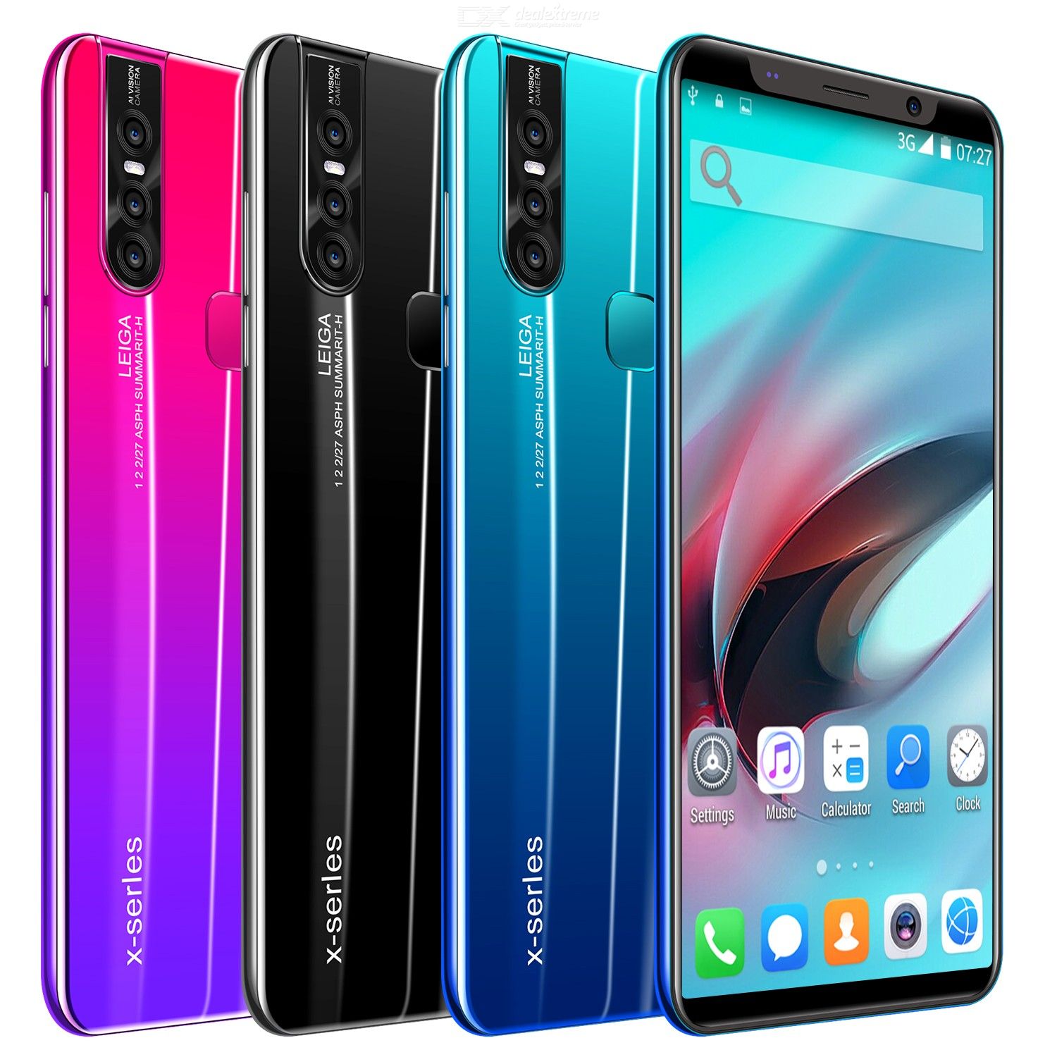 X27 5.0 pouces HD octa-core Android MTK6580 3G Smartphone avec 512 mo de RAM + 1 go ROM