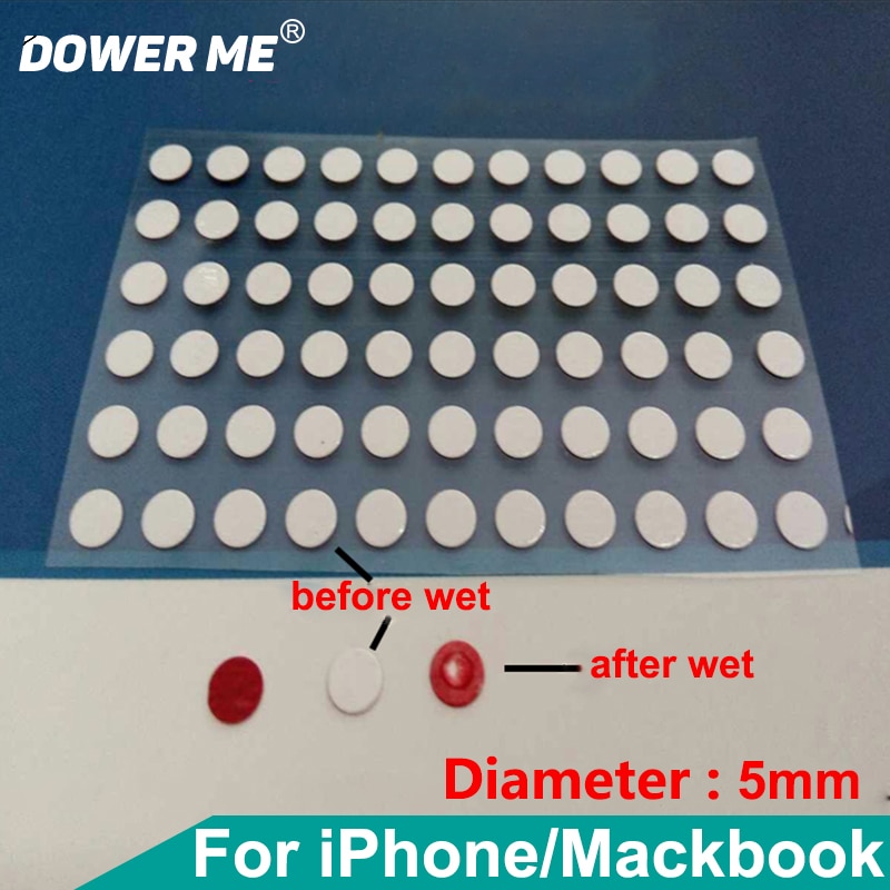 Dower  meg 100 stk/mye vannskade segl garanti indikator sensorer reparasjon vanntette klistremerker til iphone til klokke macbook 5mm