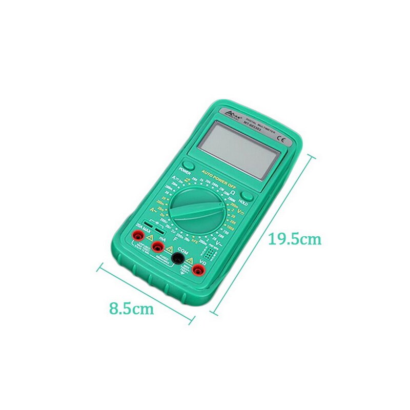 Digital portátil braçadeira multímetro ac/dc corrente tensão transistor tester medidor de alimentação braçadeira medidor de corrente de teste braçadeira 1pc: Green Large
