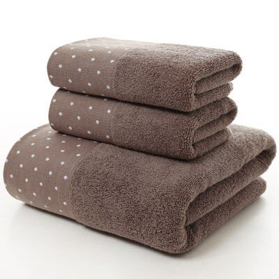 100% Katoen Badhanddoek Set Voor Badkamer Hand Gezicht Handdoeken Voor Volwassen Wit Bruin Grijs Washandje Reizen Sport Handdoek: Brown / 1PC 70x140cm