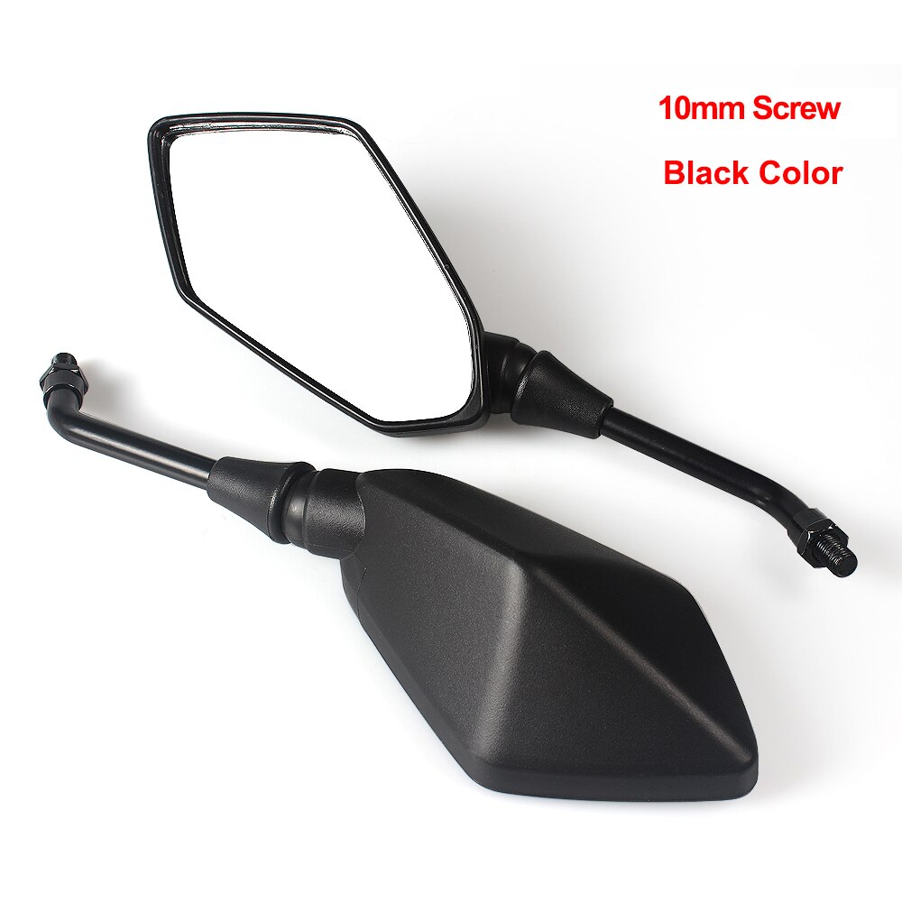 Uniwersalny M8 M10 motocykl lusterka wsteczne wypukłe lusterka bezpieczeństwa lusterka wsteczne motocyklowe ATV UTV akcesoria robić skuterów: 10mm czarny