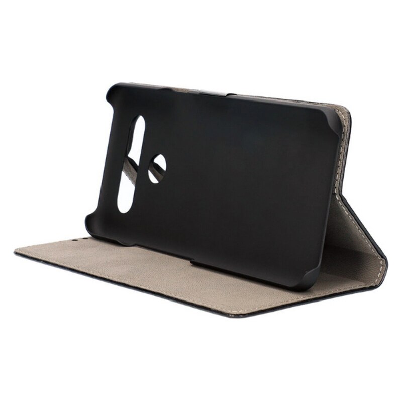 Folio handyhülle lg  k51s ksix standing black tpu polyskin
