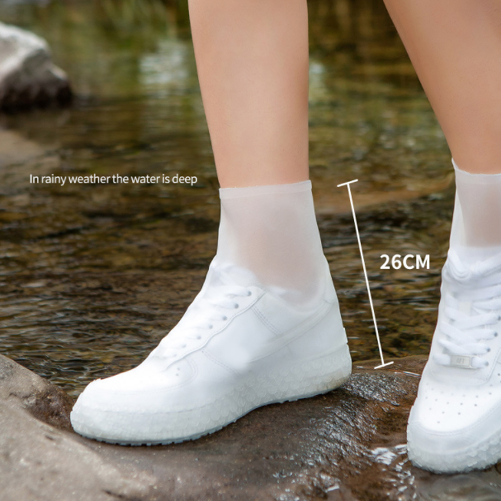 Couvre-chaussures de pluie en caoutchouc réutilisable, imperméable, Portable, antidérapant, accessoires pour chaussures unisexes