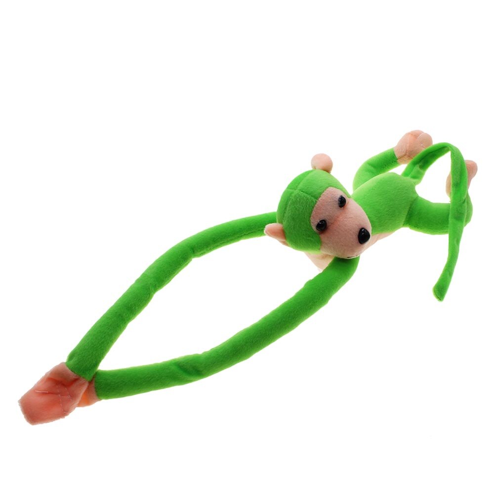 Jouet doux suspendu peluche Gibbon longue queue de bras enfants coton Super le meilleur d'anniversaire au choix 65*16cm: green