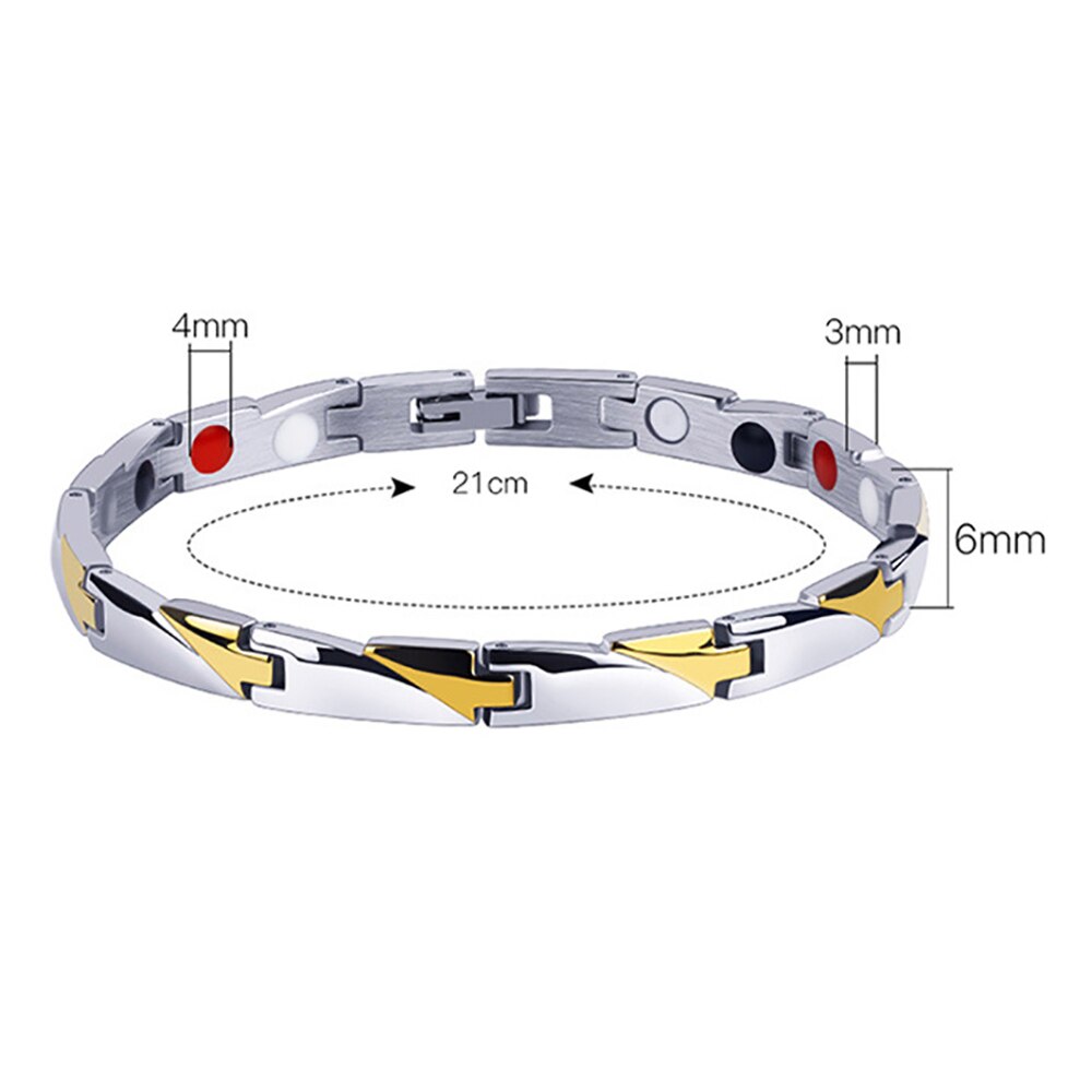 FINE4U B530 Magnetische Armbanden Voor Mannen Artritis Relief Pijn Gezondheid Sterke Magneten Armband Voor Vrouwen