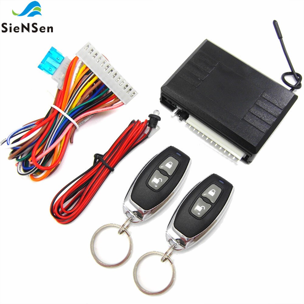 Siensen auto alarm sentral dørlås kjøretøy nøkkelfritt inngangssystem med fjernkontroller bilsikkerhetssett 12v m616-8110