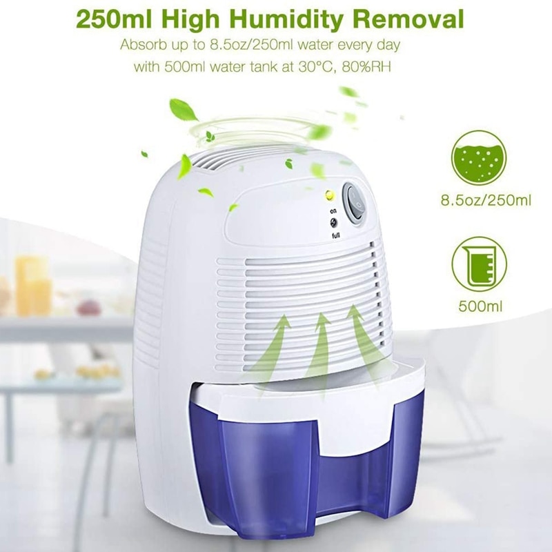 Mini affugter usb bærbar lufttørrer elektrisk køling med 500ml vandtank til hjemmet soveværelse køkken kontorbil