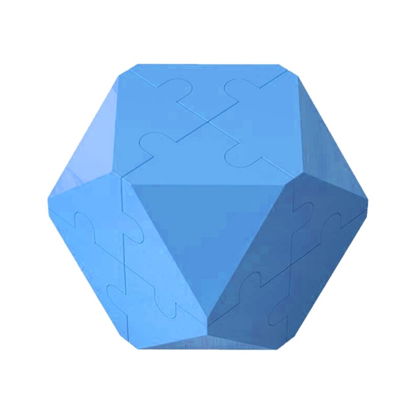 Three-dimensional Irregular Shape Magic Cube Children Puzzle Building Block Decompression Early Education Toy Kids Christmas Bir: Blue