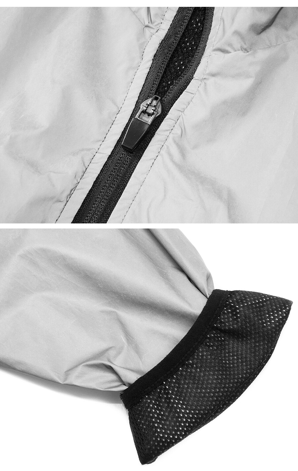 WOSAWE Full Reflective Cycling Jacket Men&#39;s Coat Spring Autumn Bicycle Windbreaker Bike Soft Windproof Waterproof Running Jacket