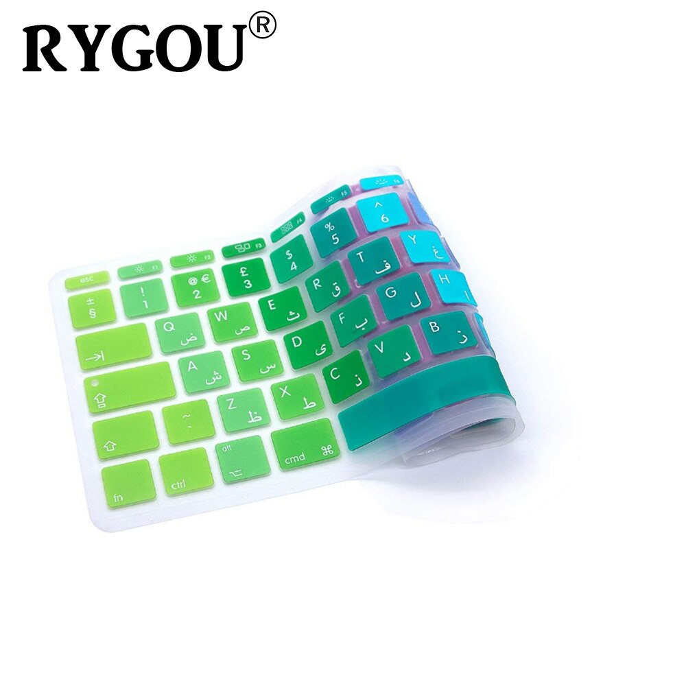 Arabic & English ISO European Layout Silicone Keyboard Cover for MacBook Air 11.6 Inch Macbook 11 A1370 A1465 Keyboard Film