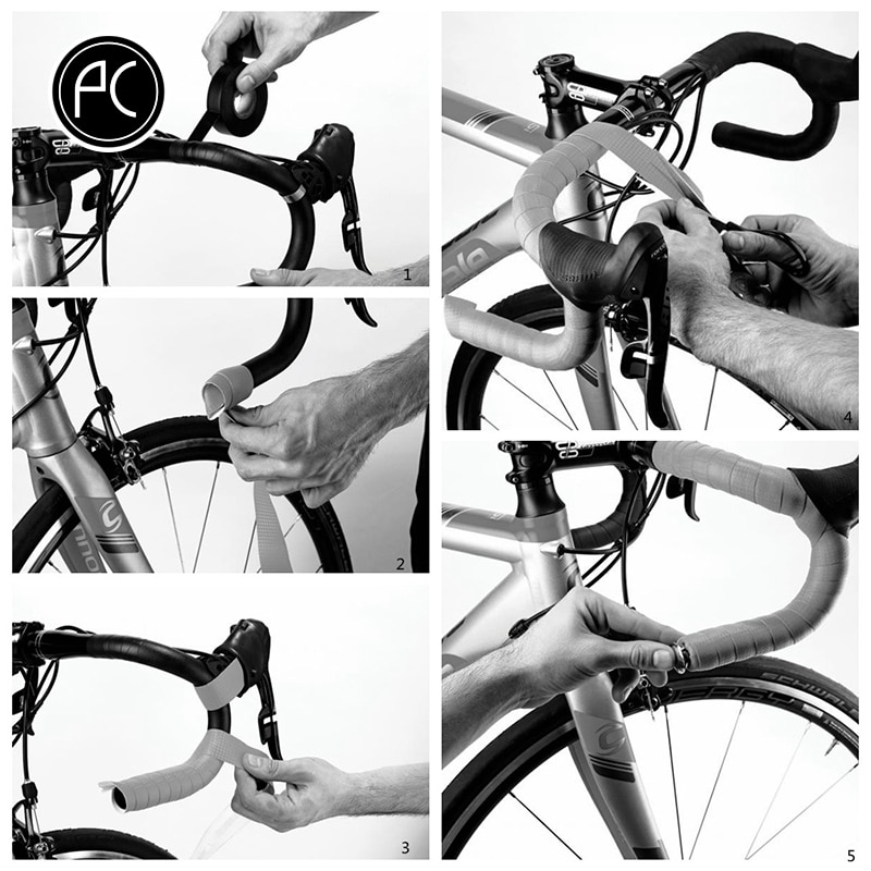 PCycling-Cinta para manillar de bicicleta, estilo de virutas de madera, equipo fijo para bicicleta de montaña o carretera, cinta clásica Retro para manillar, envoltura de 2 barras