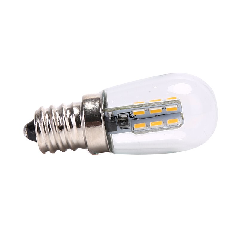 E12 LED High Bright LED Light Bulb Glass Shade Lamp Pure Warm White Lighting For Sewing Machine Refrigerator AC220V 2W