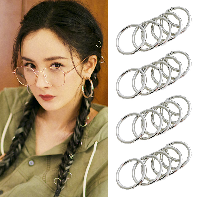 Anneaux de cheveux Dreadlocks 10-16mm, 10 à 50 pièces, accessoires Clips pour femmes, filles et enfants, perles de cheveux, tresses circulaires, style couleur or argent