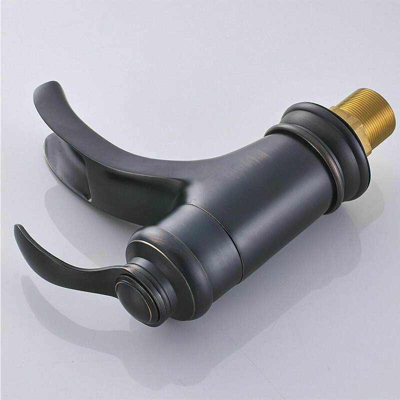 Waterfall Spout Single Handle Bathroom Basin Sink Faucet Deck Installation Single Hole Basin Faucet