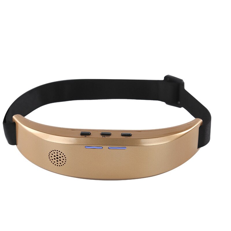 Electric Head Massager Headache and Migraine Relief Migraine Insomnia Release USB Rechargeable Therapy Machine Relax Health Care: Hot compress gold