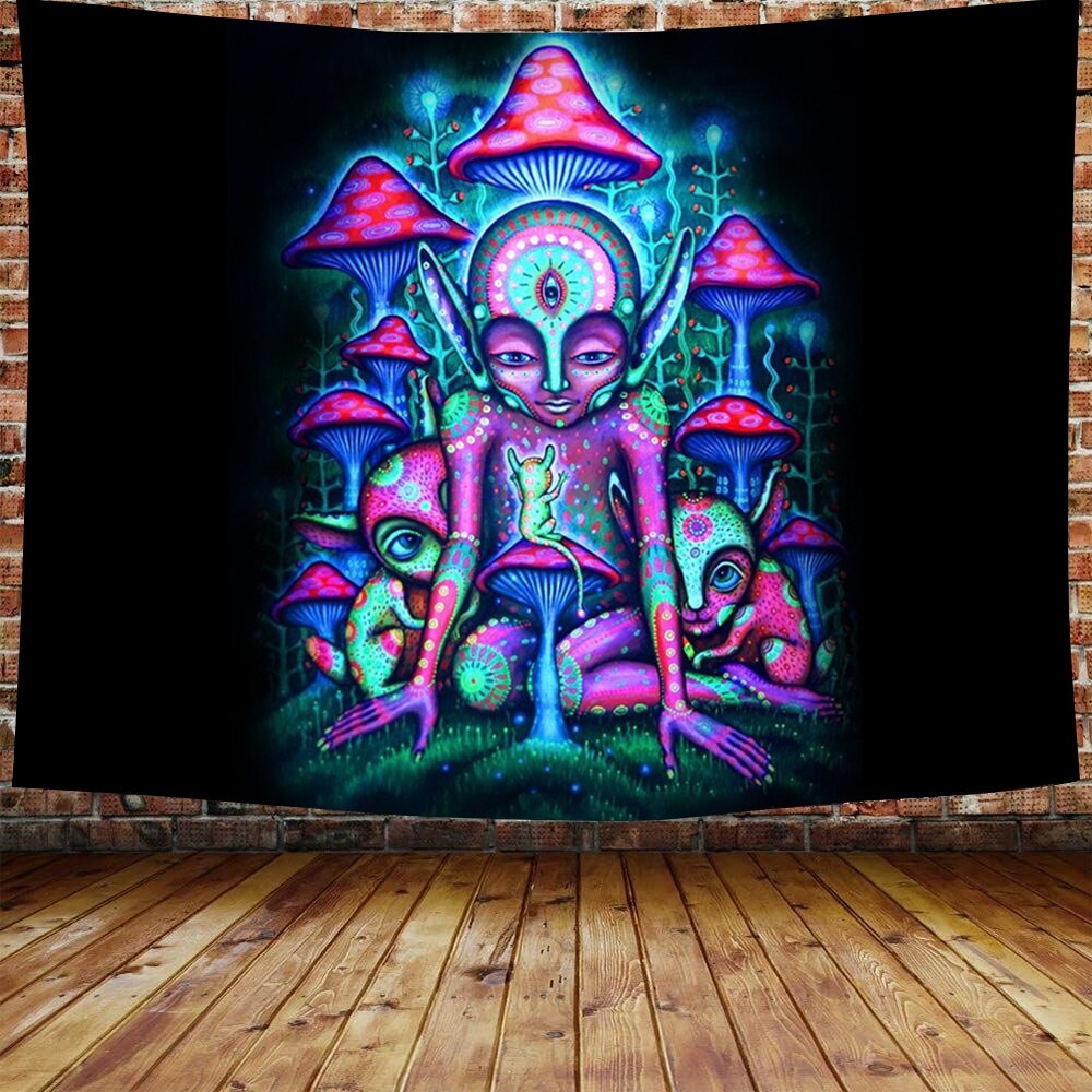 3d Print Trippy Paddestoel Tapestry Hippipe Kleurrijke Art Muur Opknoping Wandtapijten (95*73Cm/150*100cm/150*130Cm/200*150Cm): 230x180cm