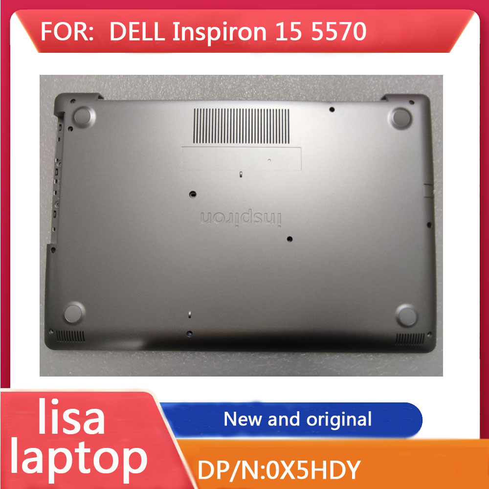 Coque de fond d&#39;ordinateur portable, argent, neuf, pour DELL Inspiron 15 5570 P75F 0X5HDY X5HDY