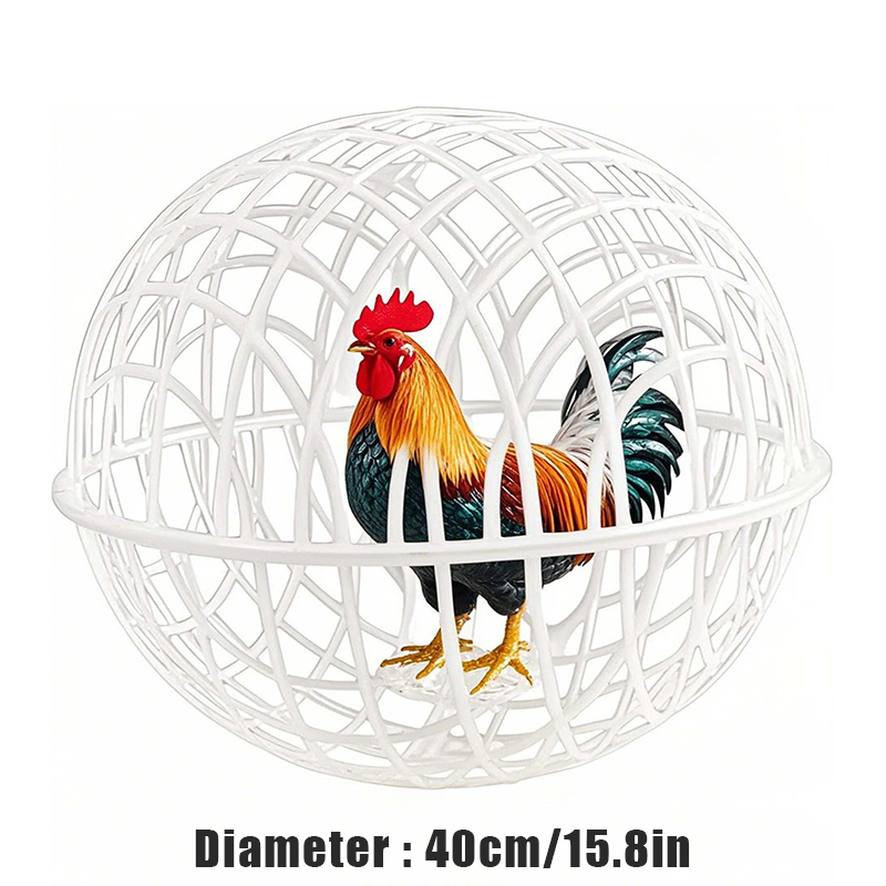 Outdoor Pet Ball Cage, Movable Dome-Shaped Animal Hutch, Plastic Mesh Pet Enclosure, Rabbit Coop: Dark Khaki