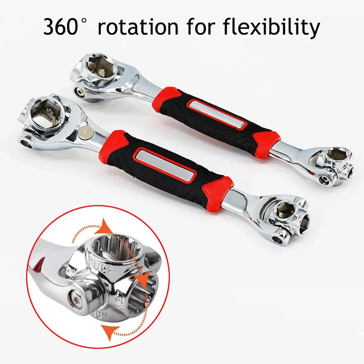 Llave multiusos 360 grados 8-21mm llave universal 52 en 1 juego de llaves de tubo multifunción 8 en 1