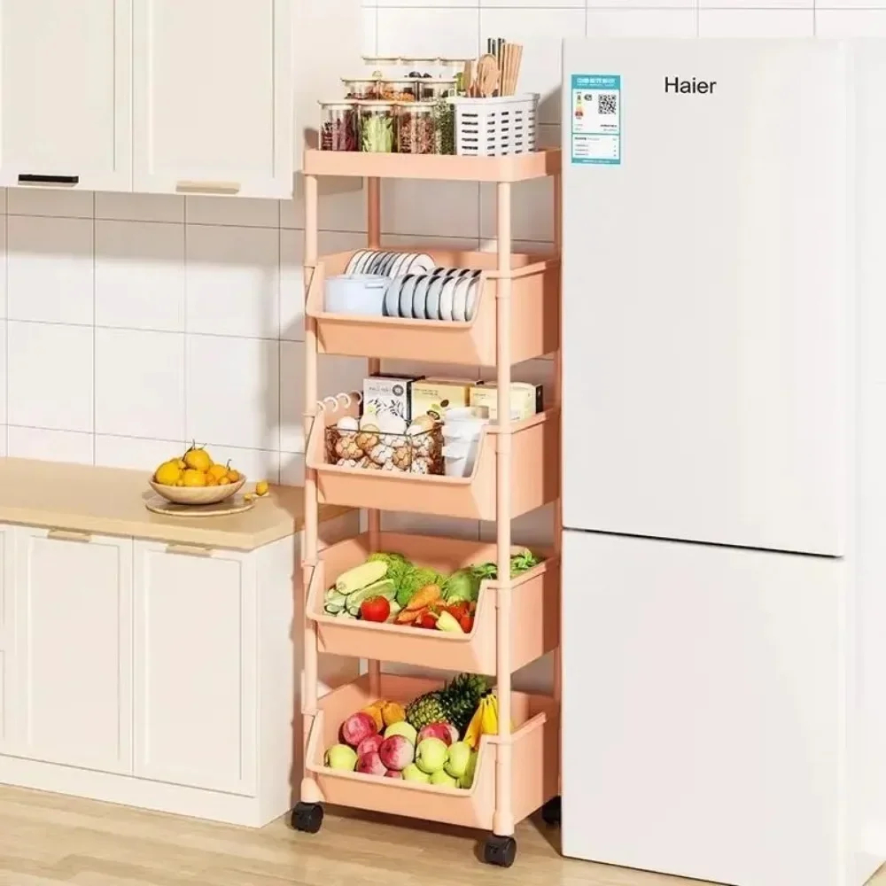 Trolley Boekenplank Verplaatsbare Boekenplank Mobiele Keuken Opbergrek Multi-Layer Opslag Shelve Met Wielen Snackkar Opbergrek