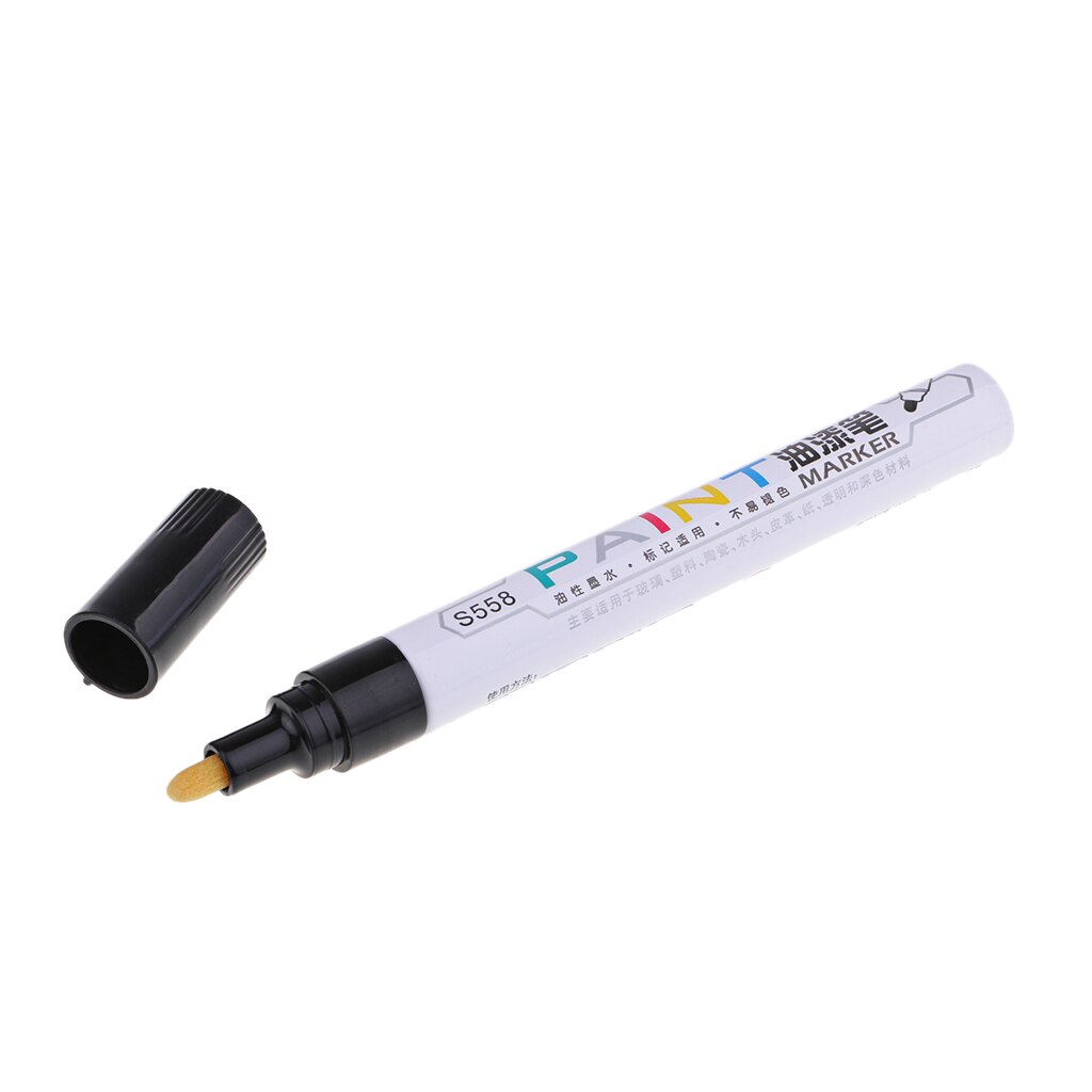 Farbe Marker-dauerhaft Ölfarbe Stifte für Jede Oberfläche-Stoff, Glas, kunststoff oder Holz, Metall, Felsen, Gummi, Glas: Schwarz