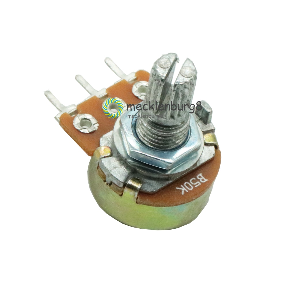 5 stuks. 50K Ohm 3PIN 3 pin 3 Terminal Lineaire Kegel rotary potentiometer 50KB B50K pot