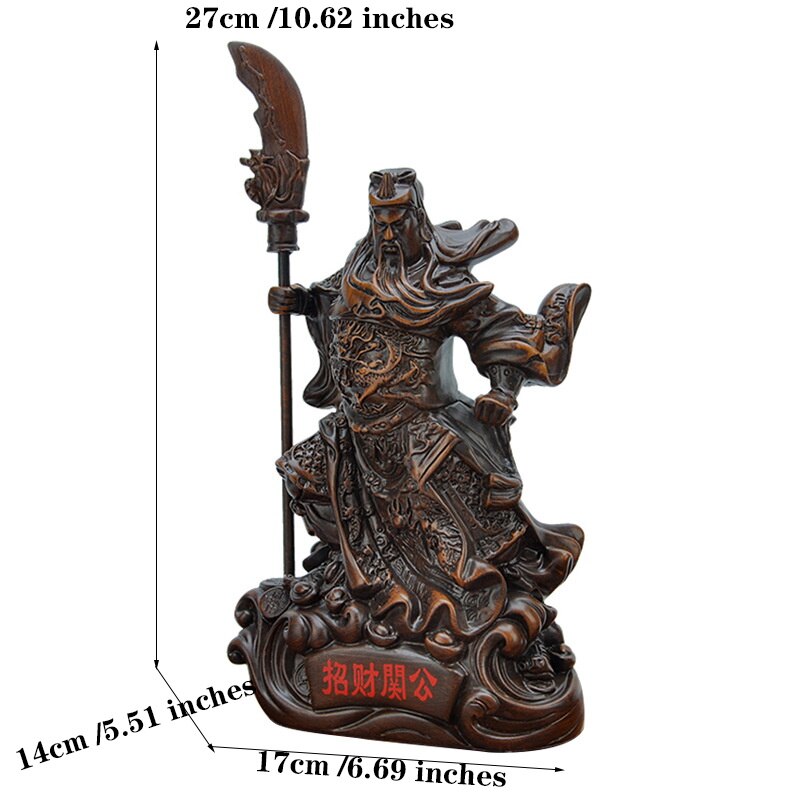 WushenGuangong statue, resin carving, modern art sculpture, family living room loft decoration, God of Wealth Guan Yu souvenir