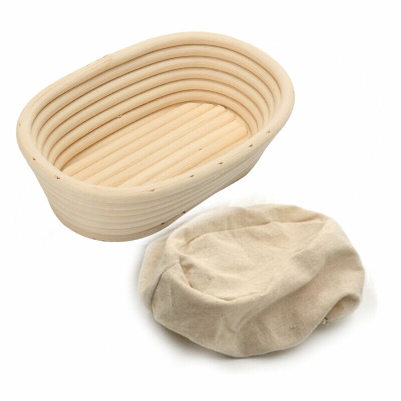 Oval/round/triangular bread fermentation basket with bottom cloth, bread dough fermentation basket, baking accessories: 17X12x6cm