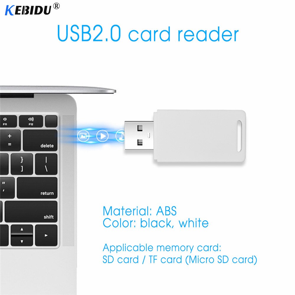 Kebidu Usb 2.0 Multi Smart Kaartlezer USB2.0 Sd/Micro Sd Tf Otg Smart Memory Card Adapter Voor Laptop kaartlezer Sd Kaartlezer