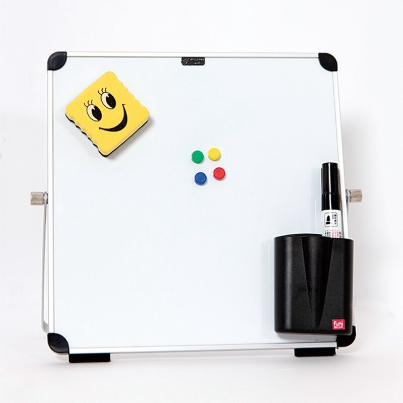 Lille desktop tør slette tavle bærbar lille netic dobbeltsidet whiteboard staffeli til børn at gøre liste white board til hjemmet