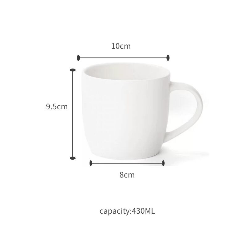 Tasse à Cappuccino en céramique, tasse à café Latte, tasse d&#39;eau créative pour le bureau à domicile, tasse à lait pour le petit déjeuner, vaisselle de cuisine: WHITE
