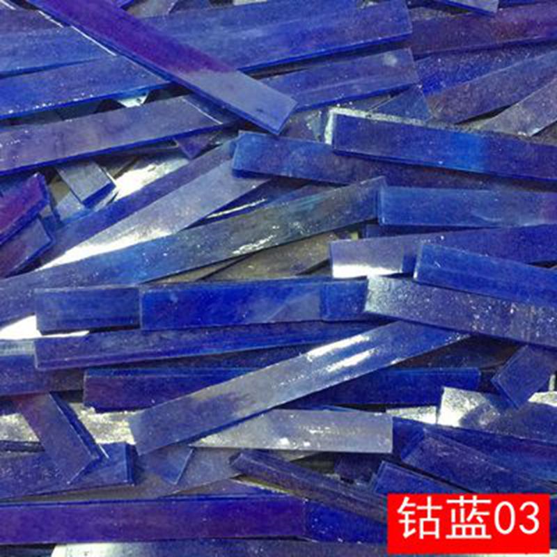 200g DIY Multicolor Mosaic Inlay Tiles Wall Handmade Materials Glass Long Mosaic Piece Regular Collage Craft ZXY9821: Color 5