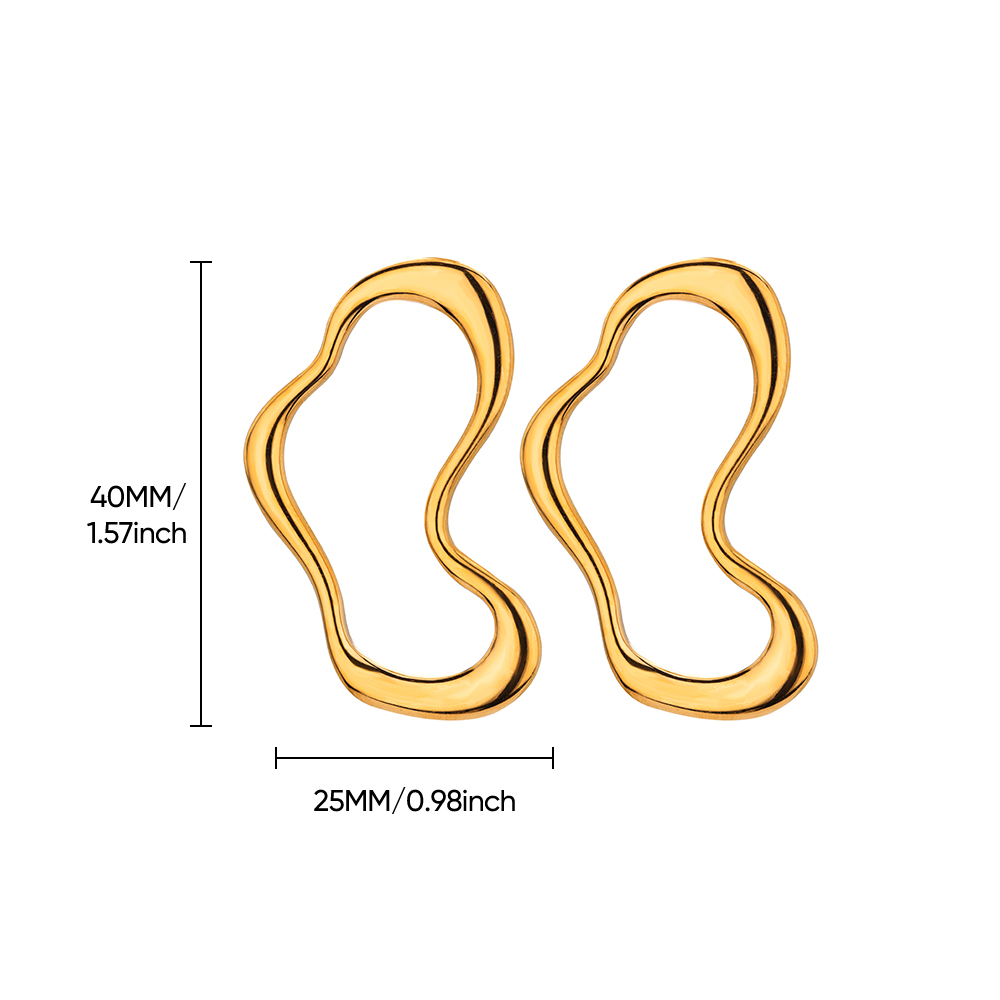 Pendientes de mariposa para mujer, aretes con forma de gota de agua de acero inoxidable de Color dorado, de joyería estética 2024