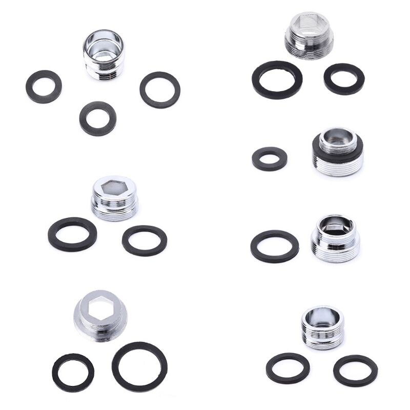 Solid Metal Adaptor Outside Thread Water Saving Kitchen Faucet Tap Aerator Connector