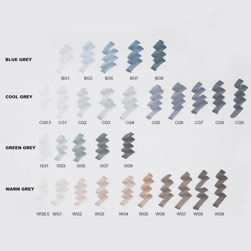 TOUCHNEW-marcador gris frío de 10/30 colores, juego de marcadores grises cálidos, marcador artístico a base de Alcohol de doble punta para dibujar Manga Mark, suministros de arte