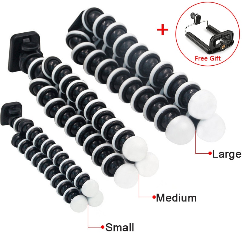 Phone Tripod Mini Flexible Octopus Tripod For iPhone Samsung Xiaomi OnePlus Mobile Phone Smartphone Mini Portable Tripods Holder