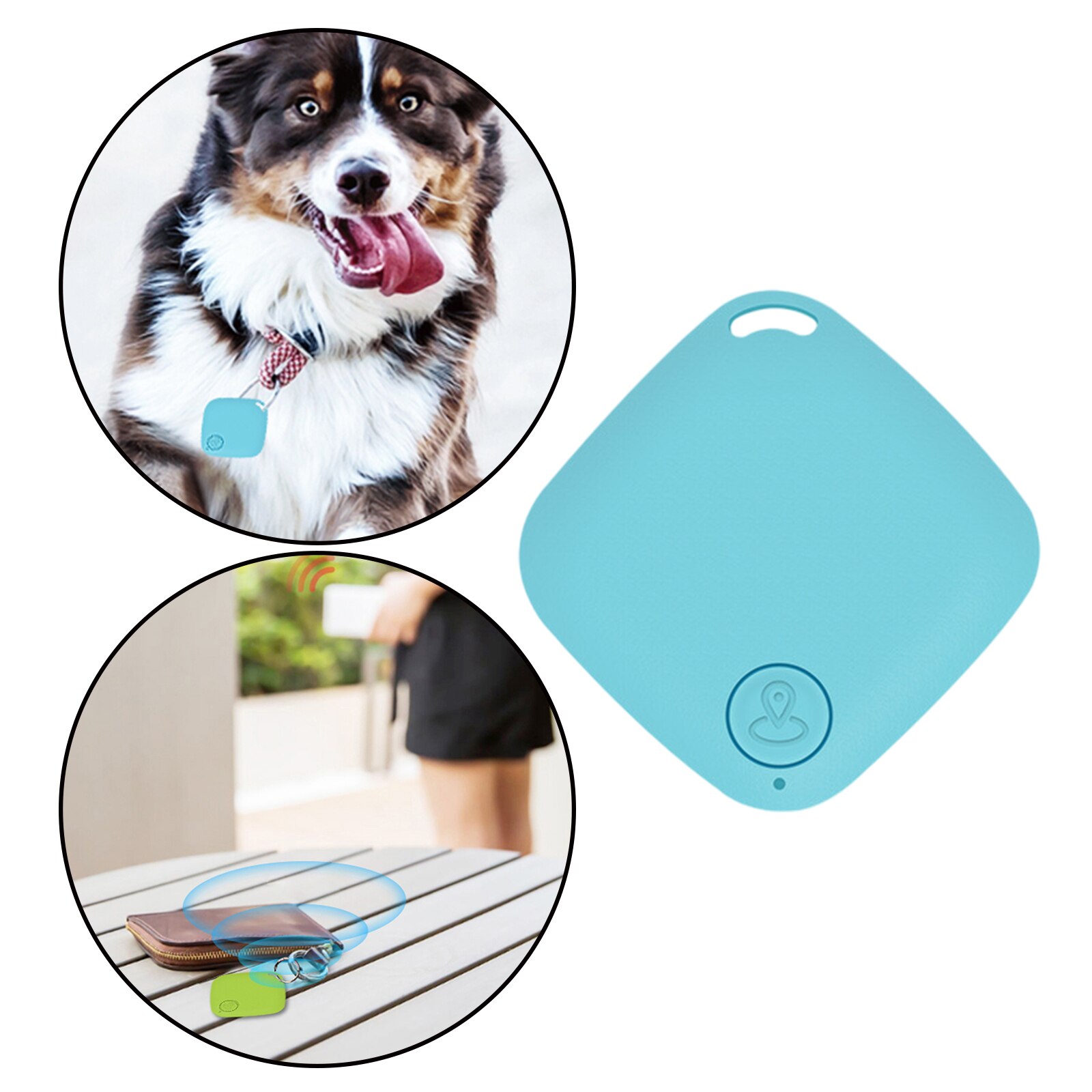 Wireless Bluetooth Tracker Anti Lost App Control Key Finder per motocicli tablet chiavi Pet Kids Small Thin Compact: Blu