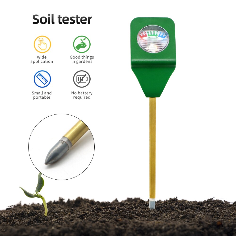 Mini Soil Moisture Tester Flower Meter Garden Plant Acidity Measure Tool Moisture Analyzer with Metal Sensor for Flowers Garden