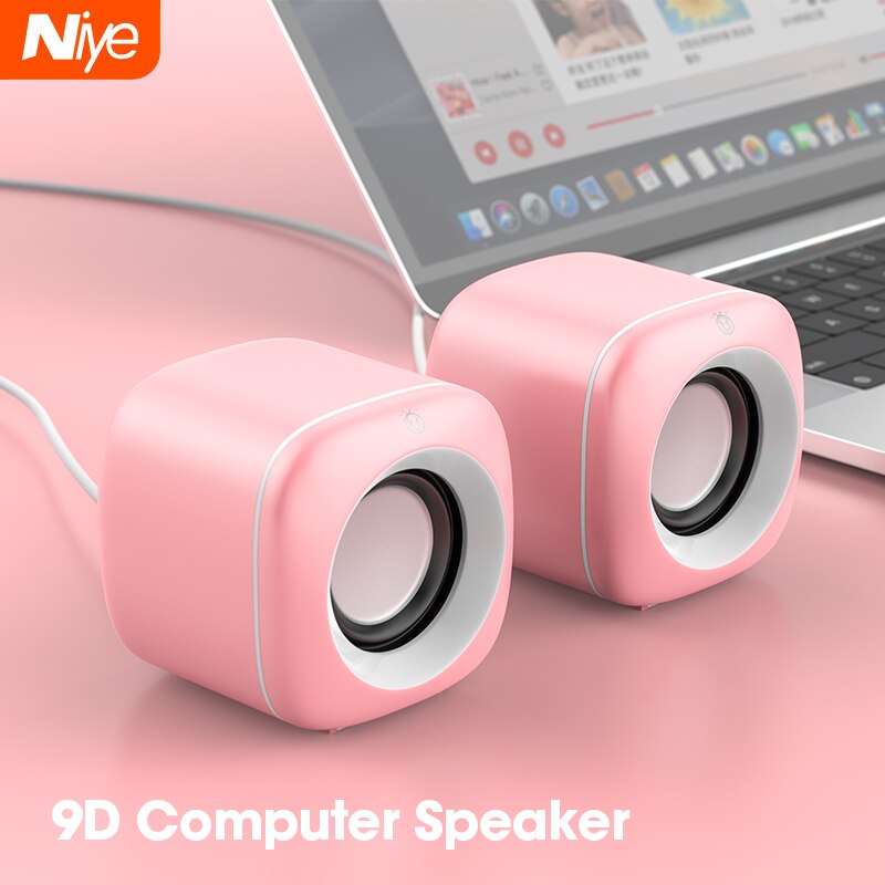 Niye Computer Speaker PC Home Office Subwoofer Mini Speaker 3.5mm AUX USB Plug Wired Speakers Portable Computer Speaker Bass