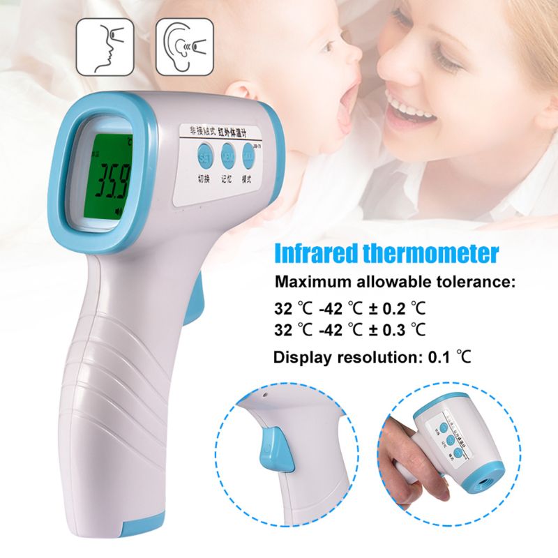 Baby Thermometer Digitale Non-Contact Thermometer Infrarood Voorhoofd Body Voor Baby Kids Volwassenen Stickers Gebruikershandleiding