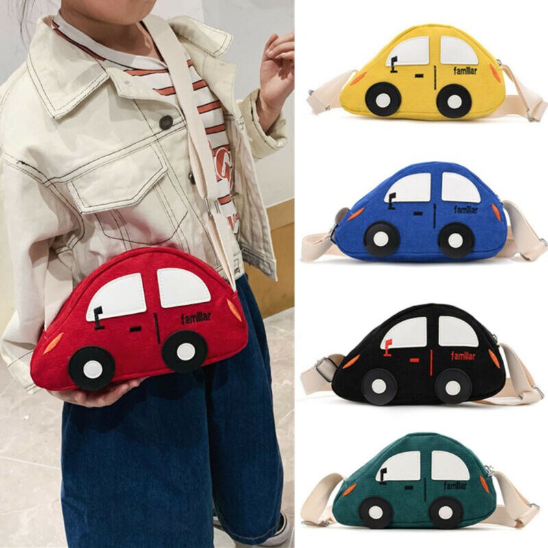 Kinderen Baby Jongens Meisjes Leuke Cartoon Auto Vorm Schoudertas Handtassen Key Coin Packet Kids Casual Mini Crossbody Tas