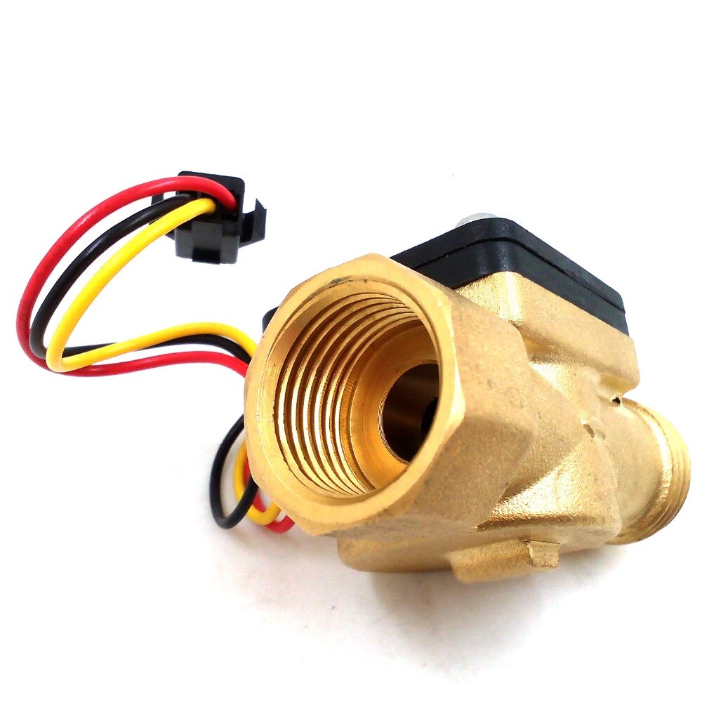 Flow Meter Switch Control Counter Indicator Hall Flow level sensor Flowmeter Water Heater DN15 G1/2&#39;&#39; Brass
