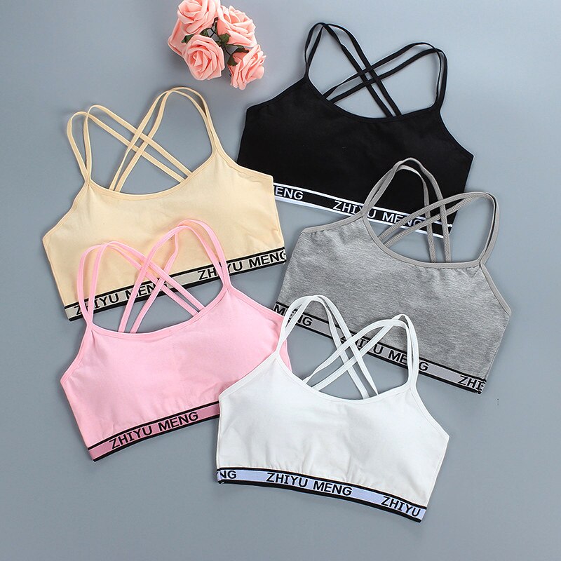 Young Girls Underwear Set Teenage Clothes Sport Training Bra Girls Bra and Panties Sets 8-16Y Sport Bra Set