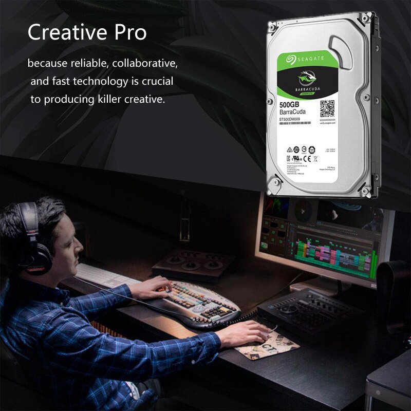 Seagate 500 GB Hard Drive Disk Desktop Interne HD HDD 500 GB Harddisk 7200 RPM 32M 3.5 "6 gb/s Cache SATA III voor PC Computer