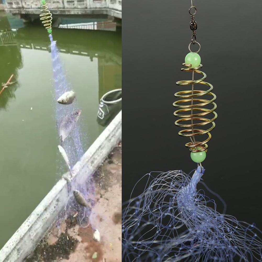 1pc fiskenät fiskebur fisknät kopparfiske fjädernät stimfiske tillbehör tillbehör tackla nät fisk