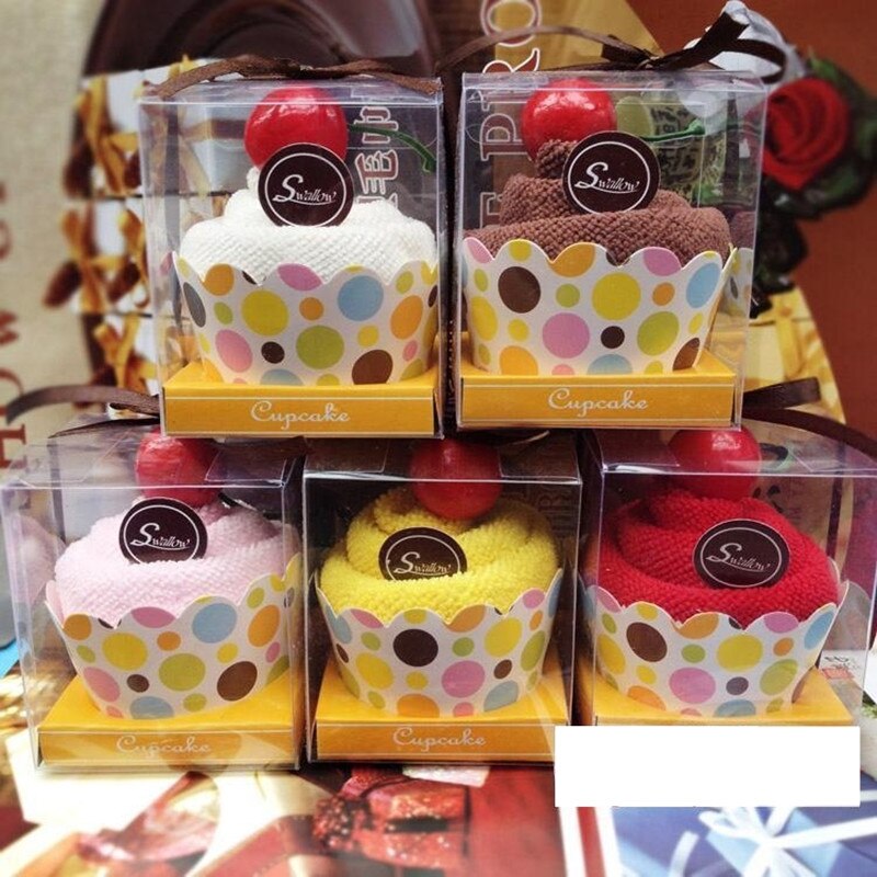 10 stuks zoete taarthanddoeken als bedankje voor bruidsmeisjes, bruiloft, verjaardag, handdoekideeën, willekeurige kleur